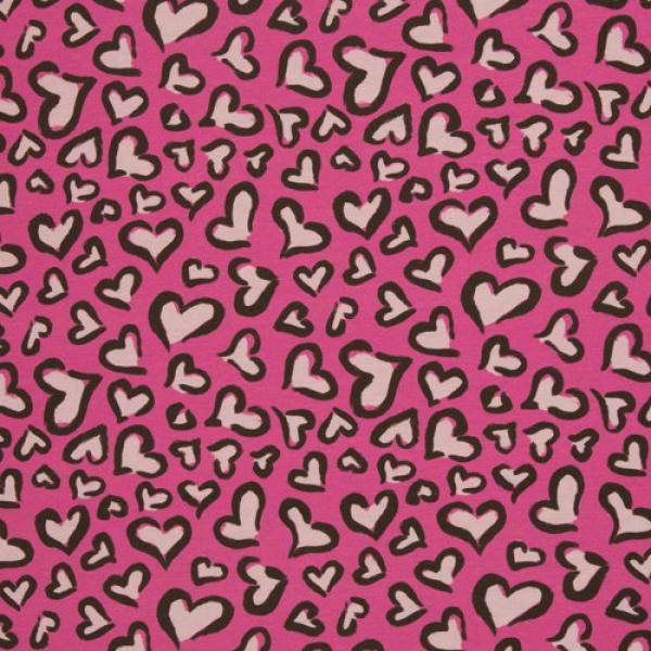 French Terry Hearts Pink by Swafing von Christiane Zielinski